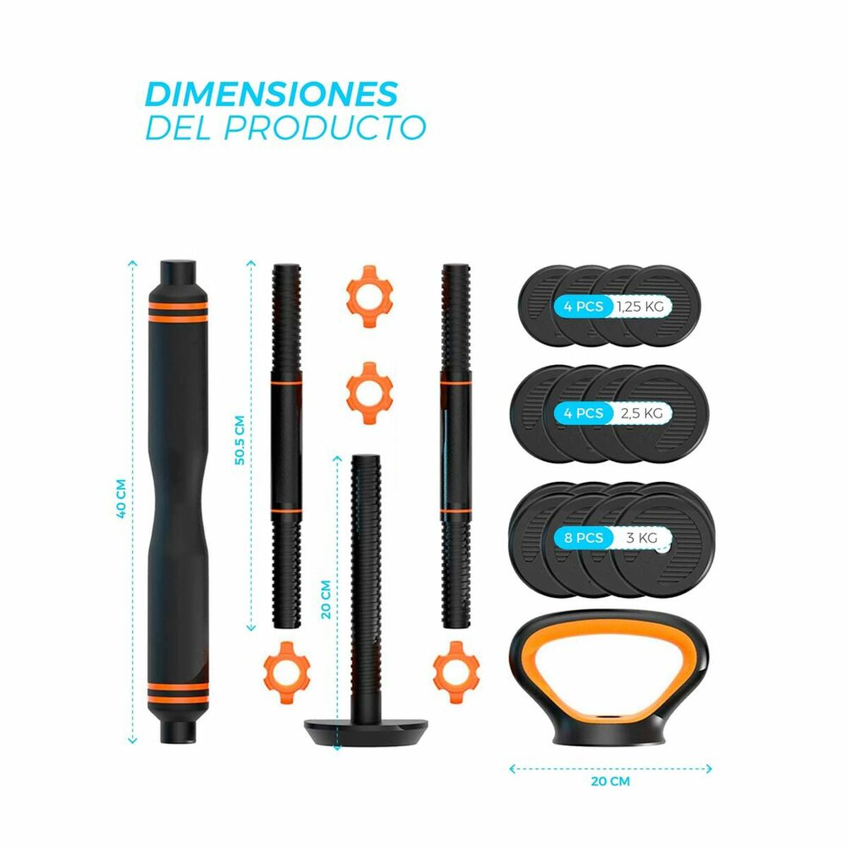 Kettlebell and Dumbbell Kit Xiaomi 40 kg - Image 5